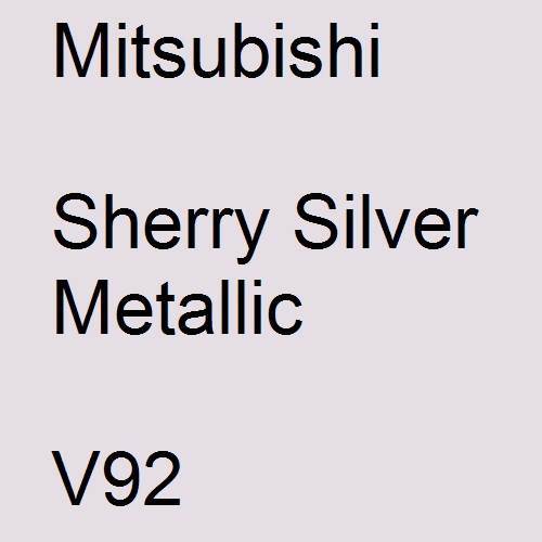 Mitsubishi, Sherry Silver Metallic, V92.